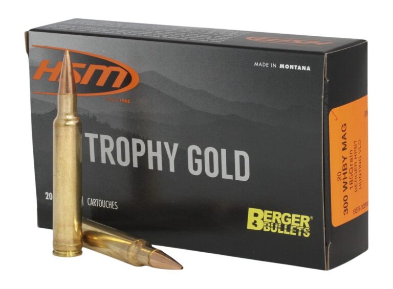 HSM 300WBY185VLD Trophy Gold Extended Range 300 Wthby Mag 185 gr Berger Hunting VLD Match 20 Per Box/ 20 Case HSM 300WBY185VLD Trophy Gold Extended Range 300 Wthby Mag 185 gr Berger Hunting VLD Match 20 Per Box/ 20 Case