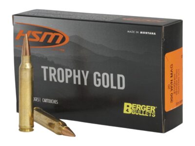 HSM 300WBY210VLD Trophy Gold Extended Range 300 Wthby Mag 210 gr Berger Hunting VLD Match 20 Per Box/ 20 Case