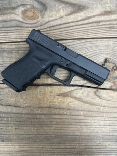 Glock 19 Gen 3, 4.02″ Barrel, 9mm, Black, Semi Auto, 2 10 Round Magazines, OEM Case, OEM Lock