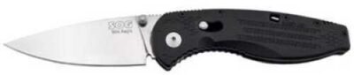 SOG Aegis Mini Plain Edge Clip Point Assisted Folding Knife Blister