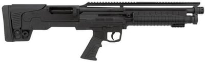 ESCORT BullTac Auto 12ga 18” Blk Full Length Pic Rail & Pop Up Sights Blk