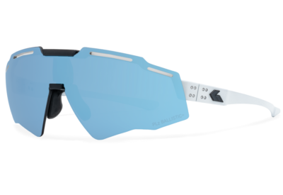 Gatorz Blastshield B2 Ballistics Polarized Sunglasses – Frost w/ Black logo Lens Color:
ANSI Z87.1+ Smoke Polarized w/ Blue Mirror w/Anti-Fog
