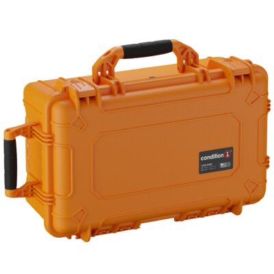 Condition 1 22″ 4 Pistol Case #300 Orange, Pre-Cut 4 Slot w/ Lid Organizer H300ORF13073-4AC1-LIDORG