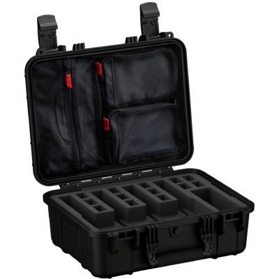 Condition 1 16″ 4 Pistol Case #179 Black, Pre-Cut Foam w/ Lid Organizer, H179BKF10755-4AC1-LIDORG