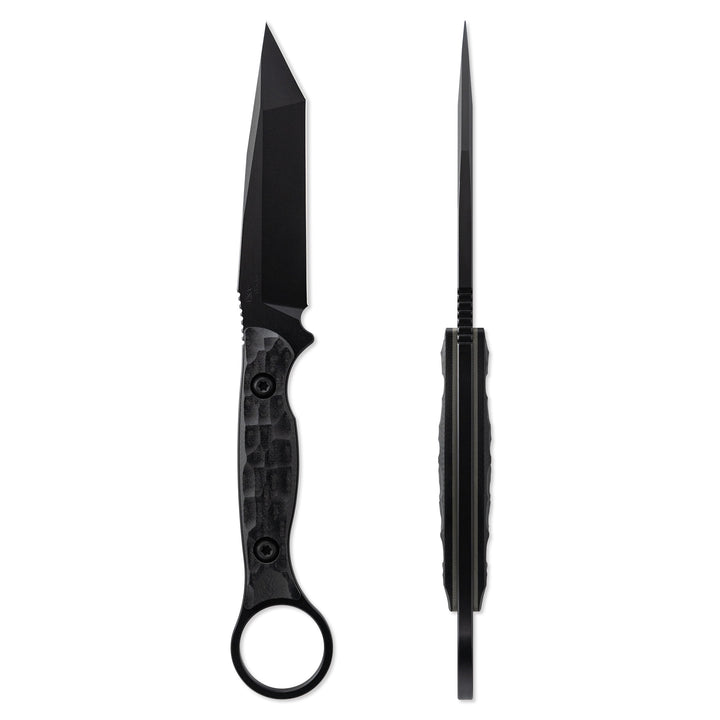 Toor Knives Serpent T, Fixed Blade Knife 3.75″ CPM-M4 SOCOM Black KG Gunkote Tanto Blade, Black G10 Handles, FlexTech Kydex Sheath – Serpent T SOCOM Black Toor Knives Serpent T, Fixed Blade Knife 3.75″ CPM-M4 SOCOM Black KG Gunkote Tanto Blade, Black G10 Handles, FlexTech Kydex Sheath – Serpent T SOCOM Black