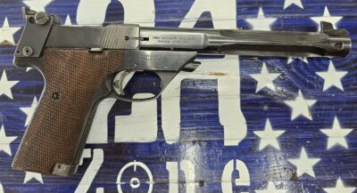 High Standard Supermatic Citation Model 107 Military 22lr Semi Auto Pistol, Black 7.5″