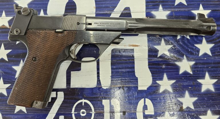 High Standard Supermatic Citation Model 107 Military 22lr Semi Auto Pistol, Black 7.5″ High Standard Supermatic Citation Model 107 Military 22lr Semi Auto Pistol, Black 7.5″