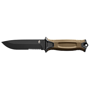 Gerber 31-002932N StrongArm Fixed Blade Knife 4.8″ Serrated Edge Coyote Brown w/ Sheath