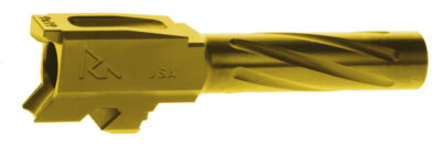 Rival Arms RARA20G301E Precision V1 Match Grade 9mm Luger 3.41″ Fluted Gold PVD Stainless Steel, Fits Glock 43/43X