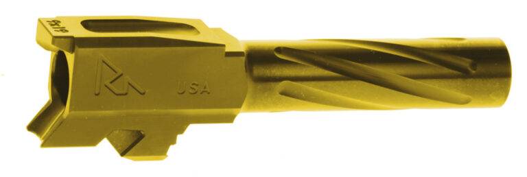 Rival Arms RARA20G301E Precision V1 Match Grade 9mm Luger 3.41″ Fluted Gold PVD Stainless Steel, Fits Glock 43/43X