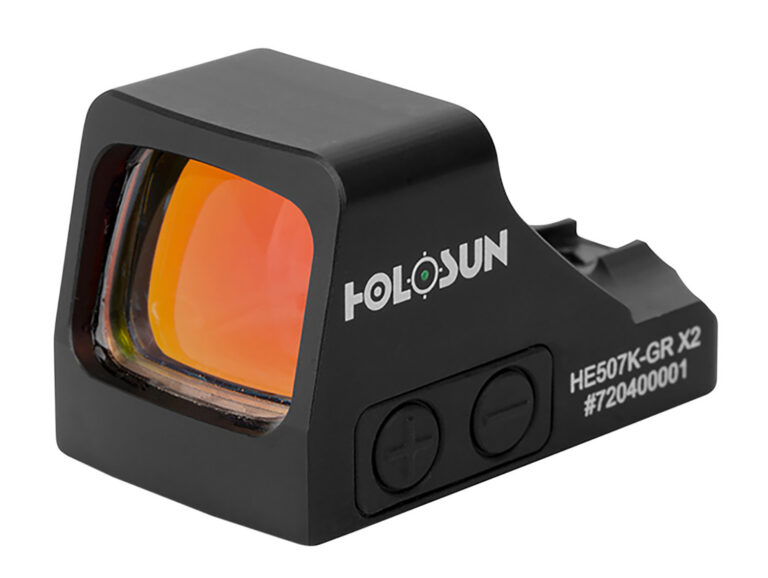 Holosun HE507KGRX2 507 Black Anodized 1 X 0.58″ X 0.77″ 2 MOA Green Dot/32 MOA Circle Multi Reticle