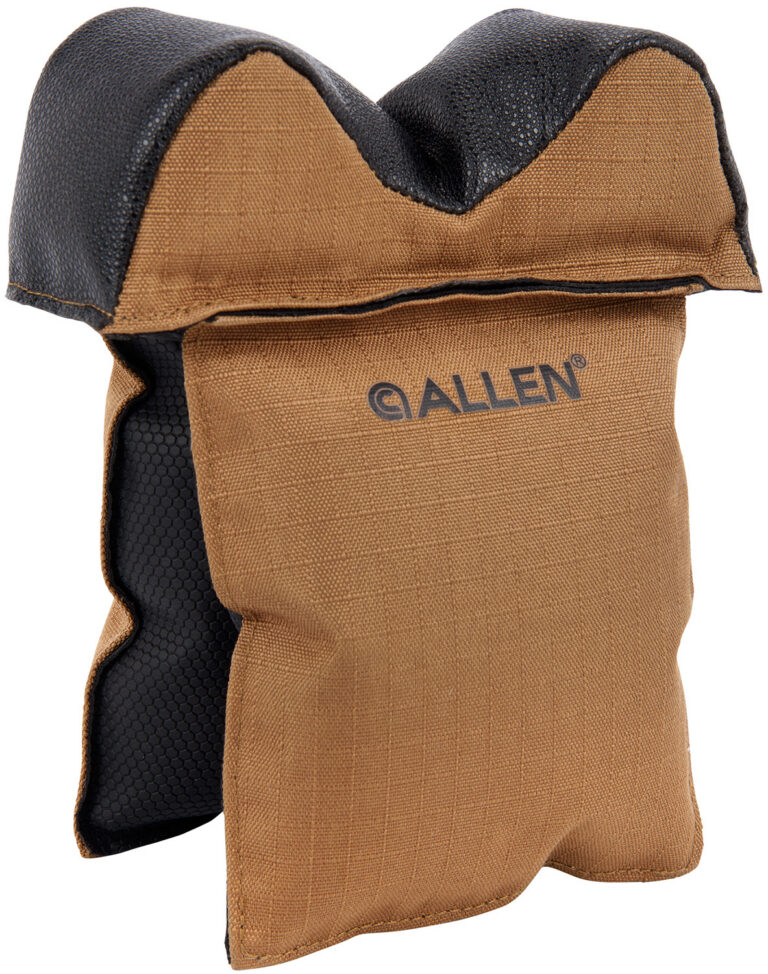 Allen Company 18413 X-Focus Window Prefilled Front Bag Coyote with Black Accents Ripstop Polyester, Tacky Grip Bottom Weighs 1.29 Lbs., 5.50″ L X 7″ H