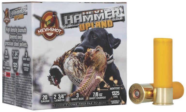 HEVI-Shot HS29203 HEVI-Hammer Upland 20Gauge 2.75″ 1oz Steel/Bismuth 3Shot 25 Per Box/10 Case HEVI-Shot HS29203 HEVI-Hammer Upland 20Gauge 2.75″ 1oz Steel/Bismuth 3Shot 25 Per Box/10 Case