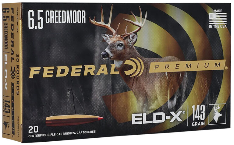Federal P65CRDELDX1 Premium ELD-X 6.5Creedmoor 143gr 20 per Box/10 Case Federal P65CRDELDX1 Premium ELD-X 6.5Creedmoor 143gr 20 per Box/10 Case