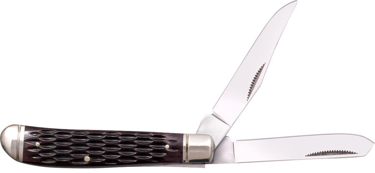 Cold Steel CSFLMTRPRJ Trapper Mini 2.60″/2.70″ Folding Clip/Spey Plain 3Cr13MoV SS Blade/Brown Jigged with Polished Bolsters Bone Handle Cold Steel CSFLMTRPRJ Trapper Mini 2.60″/2.70″ Folding Clip/Spey Plain 3Cr13MoV SS Blade/Brown Jigged with Polished Bolsters Bone Handle