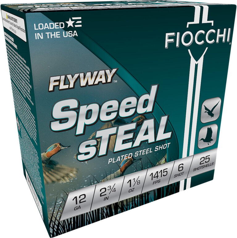 Fiocchi 12FST6 Flyway Speed Steel 12Gauge 2.75″ 1 1/8oz 6Shot 25 per Box/10 Case Fiocchi 12FST6 Flyway Speed Steel 12Gauge 2.75″ 1 1/8oz 6Shot 25 per Box/10 Case