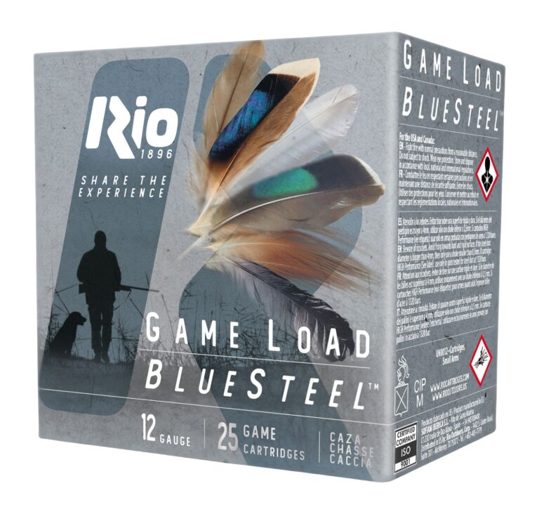 Rio Ammunition GLBS325 Game Load BlueSteel 12Gauge 2.75″ 1 1/8oz 5Shot 25 per Box/10 Case Rio Ammunition GLBS325 Game Load BlueSteel 12Gauge 2.75″ 1 1/8oz 5Shot 25 per Box/10 Case