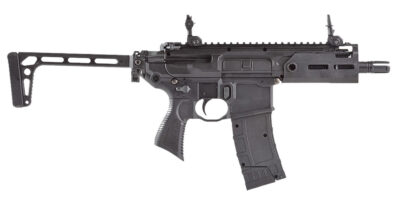 Sig Sauer Airguns AIR-RATTLER-BB MCX Rattler CO2 177 4.5mm Steel BB 30-Round Semi-Automatic 300 FPS Velocity, 3-Round Burst Mode, M-LOK Handguard, Flip-Up Sights, Folding Minimalist Stock