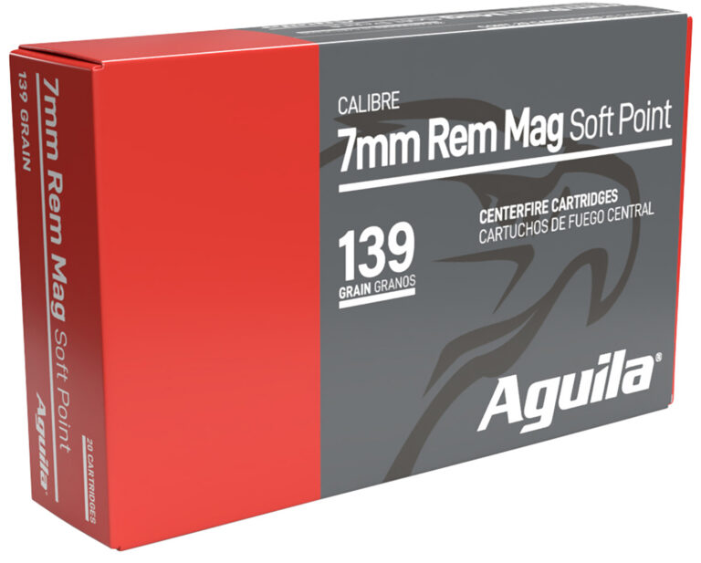 Aguila 80591AG 7mmRemMag 139gr InterLock Boat Tail Soft Point 20 per Box/10 Case