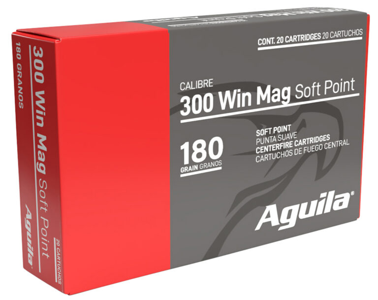 Aguila 82044AG 300Win Magazine 180gr InterLock Boat Tail Soft Point 20 per Box/10 Case