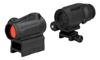 Sig Sauer Electro-Optics SORJMSR501 Romeo-MSR Gen II with Juliet5 Micro Magnifier Black 1x20mm/5x42mm, 2 MOA Red Dot and Magnifier