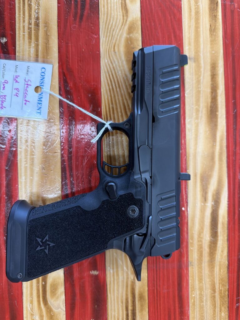 Staccato HD P4, 4″ Barrel, 9mm, Black, Semi Auto, OEM Bag, OEM Lock Staccato HD P4, 4″ Barrel, 9mm, Black, Semi Auto, OEM Bag, OEM Lock