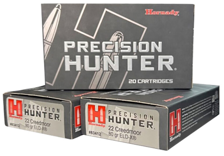 Hornady 83412 Precision Hunter 22 Creedmoor 80 Gr ELD-X 20 per Box/10 Cs Hornady 83412 Precision Hunter 22 Creedmoor 80 Gr ELD-X 20 per Box/10 Cs