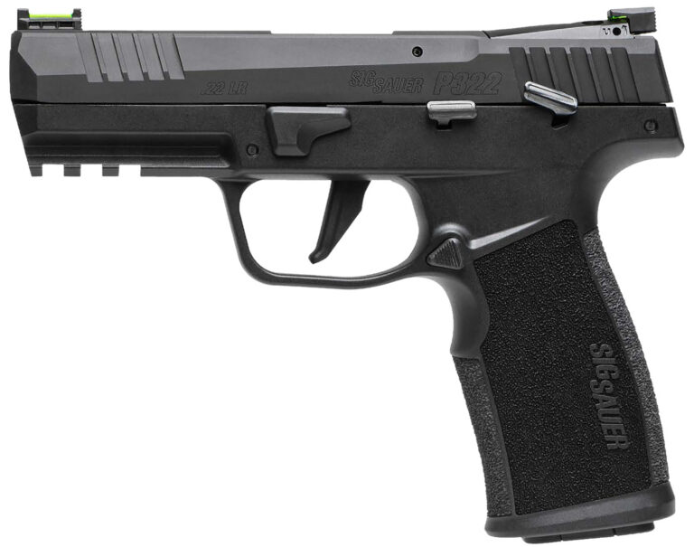 Sig Sauer 322CBASCA P322 *CA Compliant 22 LR 10+1 4″ Black Non-Threaded Barrel Black Hard Coat Anodized Optic Ready/Serrated Slide, Black Stainless Steel Frame with Picatinny Rail, Black Polymer Grip, Ambidextrous Sig Sauer 322CBASCA P322 *CA Compliant 22 LR 10+1 4″ Black Non-Threaded Barrel Black Hard Coat Anodized Optic Ready/Serrated Slide, Black Stainless Steel Frame with Picatinny Rail, Black Polymer Grip, Ambidextrous