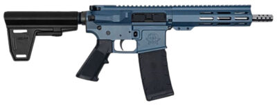 Great Lakes Firearms GL15223SSPBBLU AR-15 223 Wylde 30+1 7.50″ Black Nitride Threaded Barrel, M-LOK Handguard, Blue Titanium Cerakote Aluminum Receiver with Picatinny Rail, Black Polymer Mil-Spec Grip