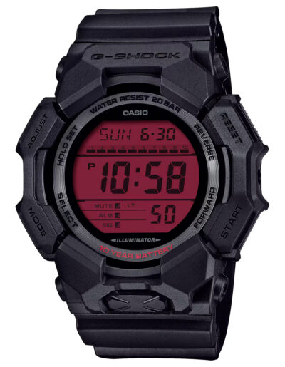 Gshock GD010BBR1CR Digital Movement Black/Red