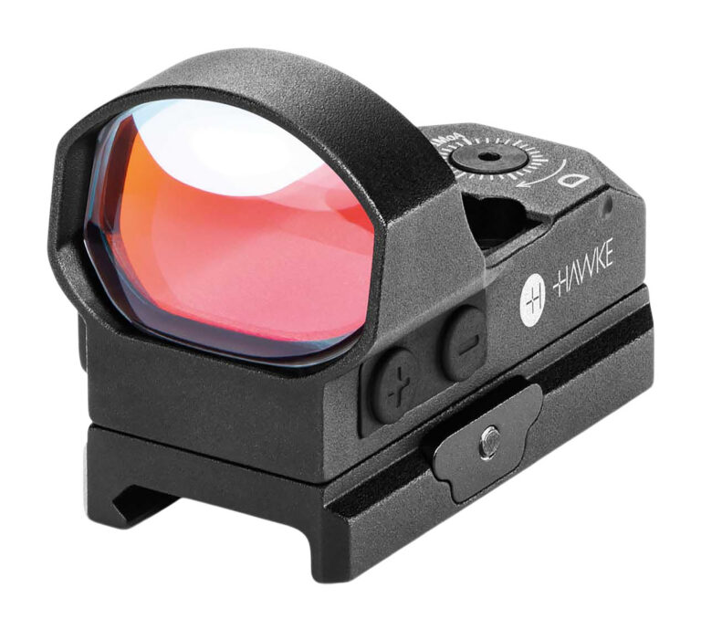 Hawke Sport Optics 12145 Reflex Sight Black 1x34mm Illuminated Circle with Red Dot Reticle Weaver Rail Mount