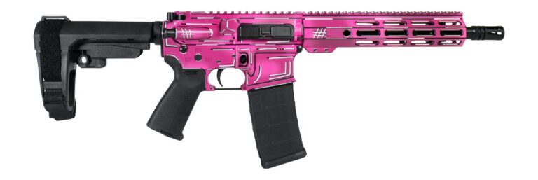 Shark Coast Tactical SCC06254APK-P Anime-15 Pink 5.56 NATO 30+1 10.50″ Black Nitride Threaded Barrel, Pink Cerakote Aluminum Receiver w/Picatinny Rail, M-LOK Handguard, Polymer SB Tactical SBA3 Brace, Shark Coast Tactical SCC06254APK-P Anime-15 Pink 5.56 NATO 30+1 10.50″ Black Nitride Threaded Barrel, Pink Cerakote Aluminum Receiver w/Picatinny Rail, M-LOK Handguard, Polymer SB Tactical SBA3 Brace,