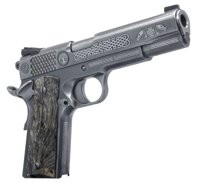 Dickinson LLC DKSN45MPRP Adam 1911 Mesopatamia Full Size 45 ACP 8+1 5″ Stainless Steel Barrel, Serration B Slide, Steel Frame with Beavertail Dickinson LLC DKSN45MPRP Adam 1911 Mesopatamia Full Size 45 ACP 8+1 5″ Stainless Steel Barrel, Serration B Slide, Steel Frame with Beavertail