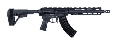 Grand Power 197892033039 ARAQ-S 7.62x39mm 20+1 11″ Black, Receiver with Picatinny Rail, M-LOK Handguard, Black Polymer SB Tactical SBA5 Brace, Black Pistol Grip, Right Hand