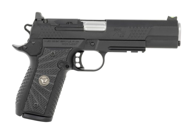 Wilson Combat 2EDCXLPR9OR EDC X9 2.0 9mm Luger 15+1 5″ Stainless Fluted Barrel, Black Armor-Tuff Optic Ready Slide, Aluminum Frame with Picatinny Rail, Black G10 Grip
