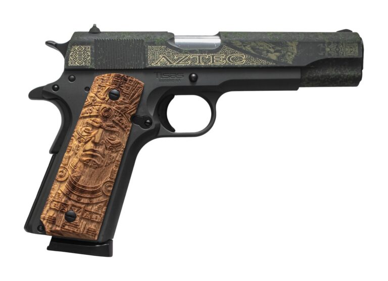Tisas Arms Customs 10100518AA6 1911 A1 Service Aztec Sports South Exclusive 45 ACP 7+1 5″ Carbon Steel Serrated Slide & Frame with Beavertail Tisas Arms Customs 10100518AA6 1911 A1 Service Aztec Sports South Exclusive 45 ACP 7+1 5″ Carbon Steel Serrated Slide & Frame with Beavertail