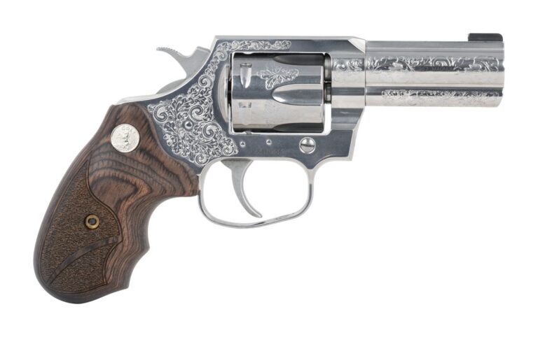 Colt Manufacturing KCOBRASB3RBBSEG King Cobra 357 Mag 6 Shot 3″ Stainless Steel Barrel, Cylinder & Frame, Walnut Grip, Transfer Bar Safety, Exposed Hammer Colt Manufacturing KCOBRASB3RBBSEG King Cobra 357 Mag 6 Shot 3″ Stainless Steel Barrel, Cylinder & Frame, Walnut Grip, Transfer Bar Safety, Exposed Hammer