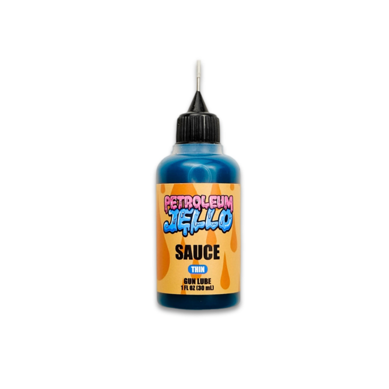 Sauce Lubricants Gun Sauce Blue, Thin Firearm Lubricant, 1 fl oz, High-Visibility Gun Oil for Rifles, Pistols & Shotguns, Rust & Corrosion Prtoection, Water Resistant, 575°F Rated, Precision Needle Applicator