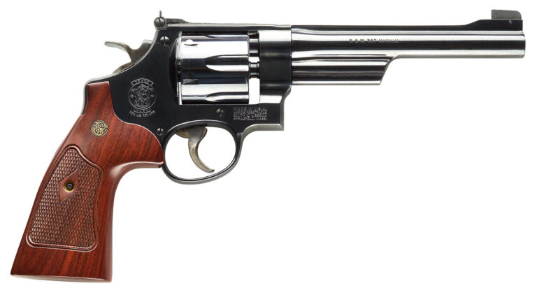 Smith & Wesson 150341 Model 27 Classic 357 Mag or 38 S&W Spl +P Blued Carbon Steel 6.50″ Barrel, 6-Round Cylinder & N-Frame, Checkered Square Butt Walnut Grip Smith & Wesson 150341 Model 27 Classic 357 Mag or 38 S&W Spl +P Blued Carbon Steel 6.50″ Barrel, 6-Round Cylinder & N-Frame, Checkered Square Butt Walnut Grip