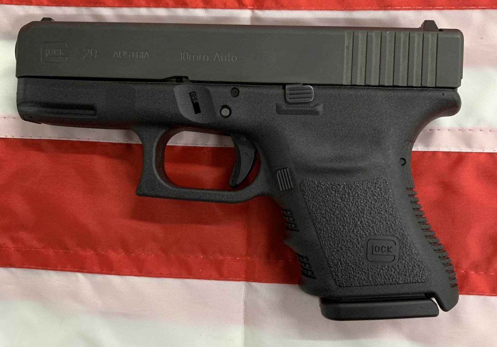 GLOCK, 29, Gen 3, 10MM, Striker Fired, Semi Auto, Subcompact Pistol, 4.6"-img-1