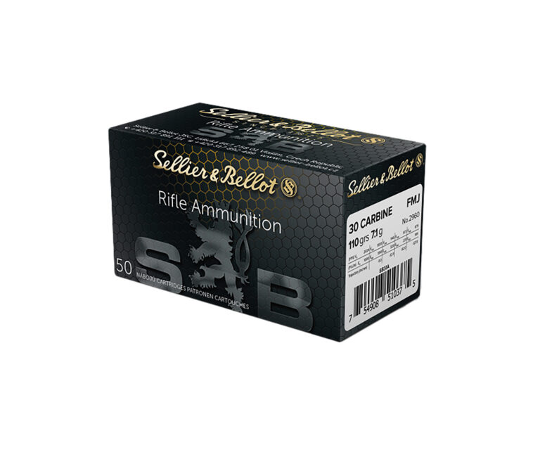 Sellier & Bellot SB30A Rifle 30Carbine 110gr Full Metal Jacket 50 Per Box/20 Case Sellier & Bellot SB30A Rifle 30Carbine 110gr Full Metal Jacket 50 Per Box/20 Case