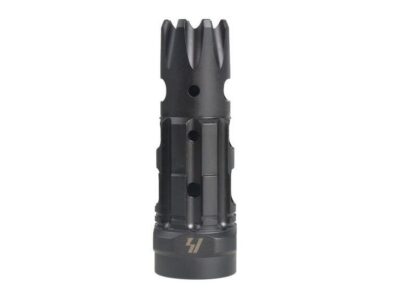 Strike Industries TCCOMP223 Triple Crown Comp Black Steel with 1/2″-28 Tpi Threads, 2.63″ OAL & 0.85″ Diameter for 223 Rem, 5.56x45mm NATO AR-Platform