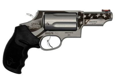 TAURUS JUDGE 250 ANNIVERARY 45LC/410 3IN BARREL 5RD SILVER US FLAG ON BARREL/FRAME BLK GRIP TALO 2-441039T-USA250