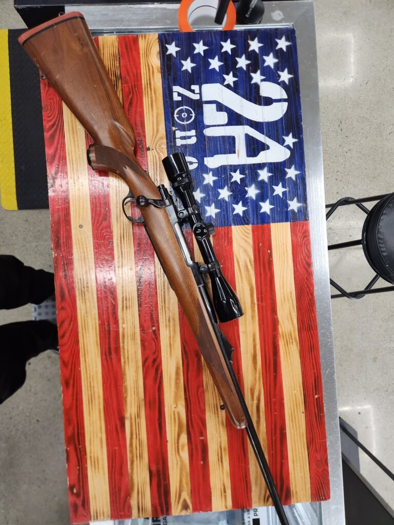 Ruger, M77, 7MM, 22″ Barrel, Black, Bolat Action, Bushnell 4x scope, No case, No lock Ruger, M77, 7MM, 22″ Barrel, Black, Bolat Action, Bushnell 4x scope, No case, No lock