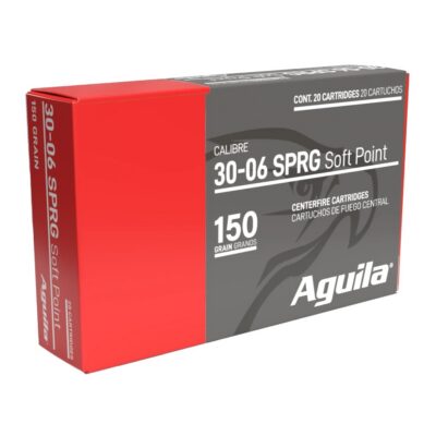 Aguila Ammunition 30-06 Springfield Rifle Ammo – 150 Grain | Soft Point | 200-Round Case