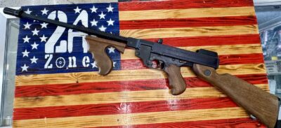 Auto Ordnance 1927 A3, Thompson Collab, 22LR, 16.5″ Barrel, 2 Magazines, Black, Wood Furniture, Comes With Drum Mag Attachment, No Case, No Lock