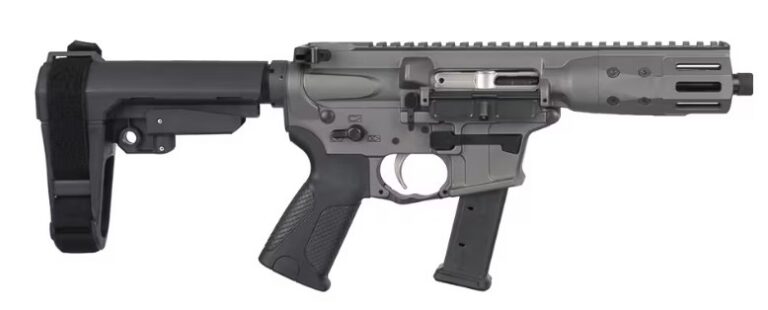 LWRC IC-9 9MM 5.7IN Barrel 33-Round Tungsten Grey Pistol with SBA3 Brace ICP9TG5KSBA3 LWRC IC-9 9MM 5.7IN Barrel 33-Round Tungsten Grey Pistol with SBA3 Brace ICP9TG5KSBA3