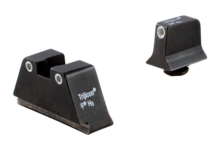Trijicon 600649 Suppressor/Optic Height Sights Green/Tritium White Outline Front Sight-Green/Tritium White Outline Rear Sight Glock 17/17L/19 Standard Frame Trijicon 600649 Suppressor/Optic Height Sights Green/Tritium White Outline Front Sight-Green/Tritium White Outline Rear Sight Glock 17/17L/19 Standard Frame