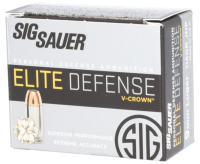 Sig Sauer E9MMA120 Elite V-Crown  9mm Luger 115 gr Jacketed Hollow Point (JHP) 2