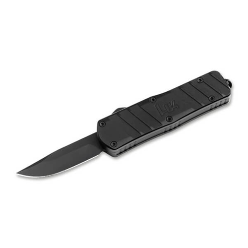 Boker H&K SP03 OTF Automatic – 1.89″ Single Edge Black Finish D2 Clip Point Blade – Matte Black 6061-T6 Hard Anodized Aluminum Handle 06HK004 Boker H&K SP03 OTF Automatic – 1.89″ Single Edge Black Finish D2 Clip Point Blade – Matte Black 6061-T6 Hard Anodized Aluminum Handle 06HK004